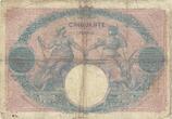France 50 Francs 1909 Bleu et Rose, Fayette:14.22, KM:64e VG(8-10)