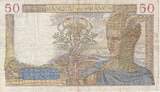 France 50 Francs 1938 Cérès, Z.8705, Fayette:18.16, KM:85b EF(40-45)