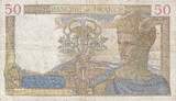 France 50 Francs 1939 Cérès, J.10552, Fayette:18.28, KM:85b EF(40-45)
