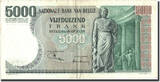 Belgium 5000 Francs 1973 Banknote, 1973-01-08, KM:137 VF(30-35)