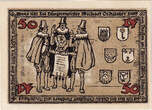 Germany 50 Pfennig Banknote, Schuttorf, château, 1921 UNC(63) Mehl:1202.1