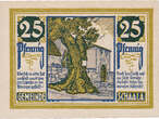 Germany 25 Pfennig Banknote, Schaala, champs, 1921 UNC(63) Mehl:1170.1