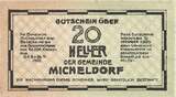 Austria 20 Heller Banknote, Micheldorf, Monument, 1920 UNC(63) Mehl:FS 612a