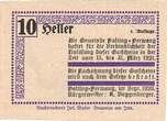 Austria  Banknote, Palting-Perwang, 10 Heller Eglise, 1921 UNC(63) Mehl:FS 720a3