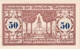 Austria 50 Heller Banknote, Mehrnbach, parc, 1920 UNC(63) Mehl:FS 604.1