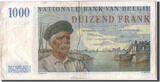 Belgium 1000 Francs 1950 Banknote, 1950-05-13 EF(40-45)