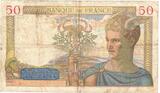 France 50 Francs 1936 Cérès, Q.4755, Fayette:17.28, KM:81 VF(20-25)