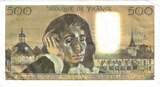 France 500 Francs 1974 Pascal, P.47, Fayette:71.12, KM:156c AU(50-53)