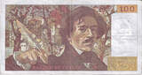 France 100 Francs 1984 Delacroix, K.84, Fayette:69.8a, KM:154b AU(55-58)