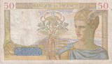 France 50 Francs 1939 Cérès, J.10171, Fayette:18.25, KM:85b VF(20-25)