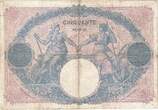 France 50 Francs 1915 Bleu et Rose, Y.6601, Fayette:14.28, KM:64e VF(20-25)