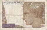 France 300 Francs 1938 Cérès, W, Fayette:29.2, KM:87r VF(30-35)