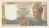 France 50 Francs 1940 Cérès, M.12319, Fayette:18.39, KM:85b AU(55-58)