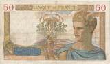 France 50 Francs 1937 Cérès, X.6517, Fayette:17.40, KM:81 EF(40-45)
