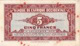 French West Africa 5 Francs 1942 1942-12-14, Specimen UNC(63)