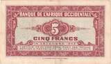 French West Africa 5 Francs 1942 1942-12-14 AU(55-58)