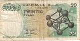 Belgium 20 Francs 1964-1966 1964-06-15, KM:138 VF(20-25)