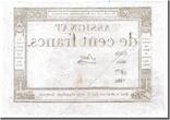 France 100 Francs 1795 Banknote, Saxy, KM:A78, Lafaurie:173 AU(55-58)