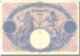 France 50 Francs 1921 Banknote, 50 F 1889-1927 