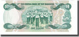 Bahamas 1 Dollar 1974 Banknote, KM:43b UNC(63)