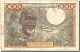 West African States 1000 Francs Banknote, Undated (1960), KM:703Kg VF(30-35)