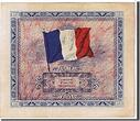 5 Francs Banknote, 1944 Flag/France, KM:115a AU(55-58)