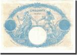 France 50 Francs Banknote, 1925-01-22, Fayette:14.38, KM:64g AU(50-53)