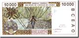 West African States 10,000 Francs Banknote, 1997, KM:114Ae UNC(65-70)