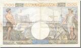 France 1000 Francs 1940 Banknote, 1941-02-06, Fayette:39.4, KM:96b EF(40-45)