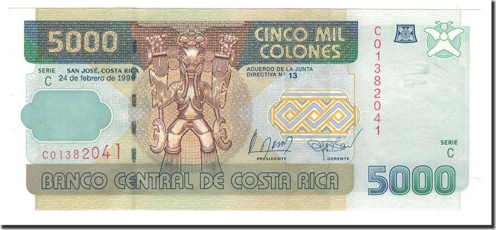 Costa Rica 5000 Colones Banknotes P-276b UNC 16 2012 
