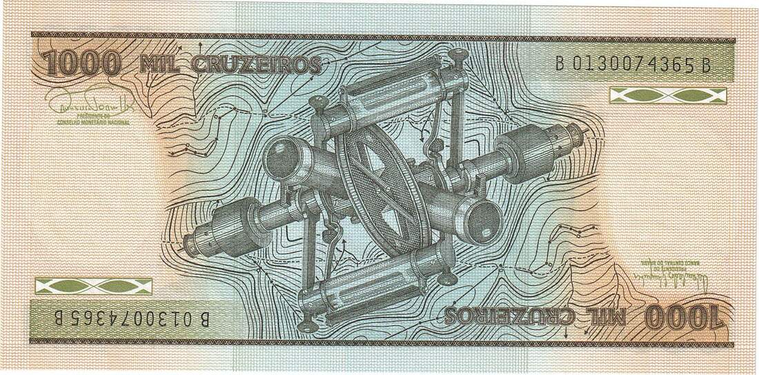 Banco Central Do Brazil 1000 Cruzerio - UNC