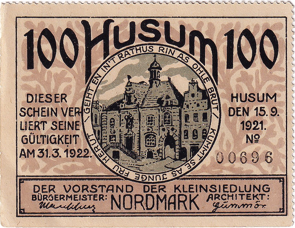 German 100. 100 Pfennig. Нотгельды Германии 25 ПФ по городам.