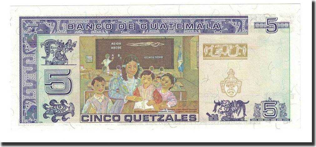 GUATEMALA 5 Quetzales 2007 P106c UNC Banknote