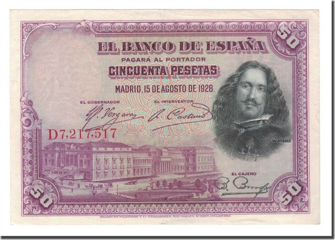 1928  SPAIN   50  PESETAS