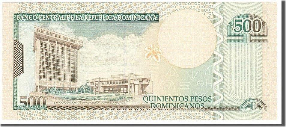 Banknote Dominican Republic 500 Pesos Dominicanos 2014 Undated KM:192a –