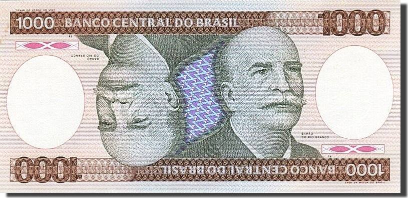 Banco Central Do Brazil 1000 Cruzerio - UNC