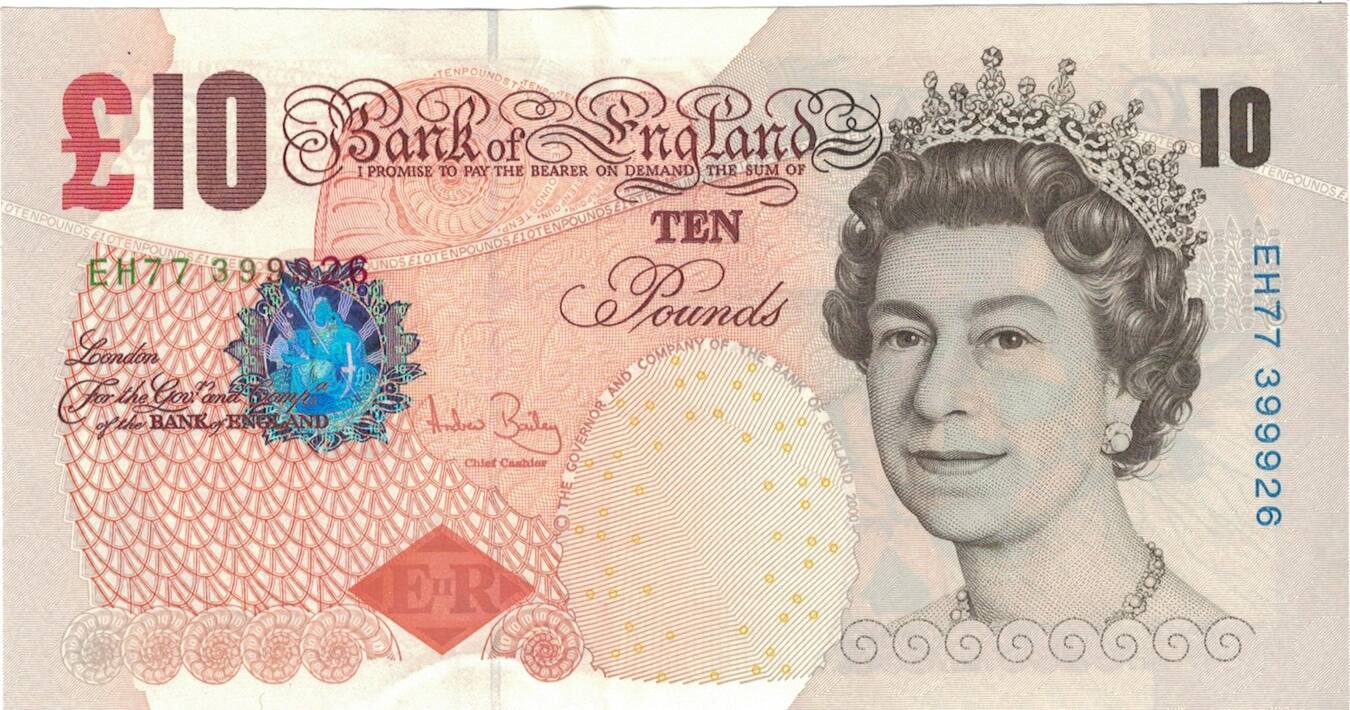 Great Britain 10 Pounds Banknote, 2004, KM:389c AU(50-53) | MA-Shops