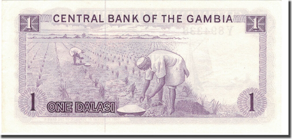 The Gambia 1 Dalasi Banknote, KM:4g UNC(65-70) | MA-Shops