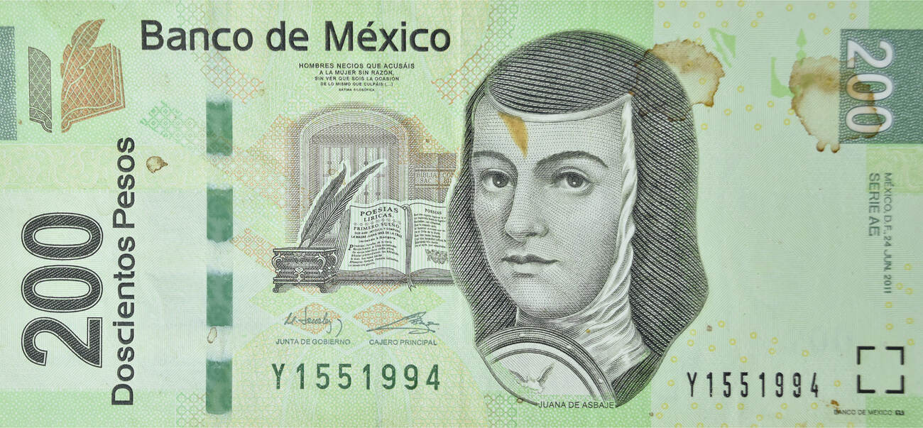 Mexico 200 Pesos 2011 Banknote, 2011-01-24 Unc(65-70) 