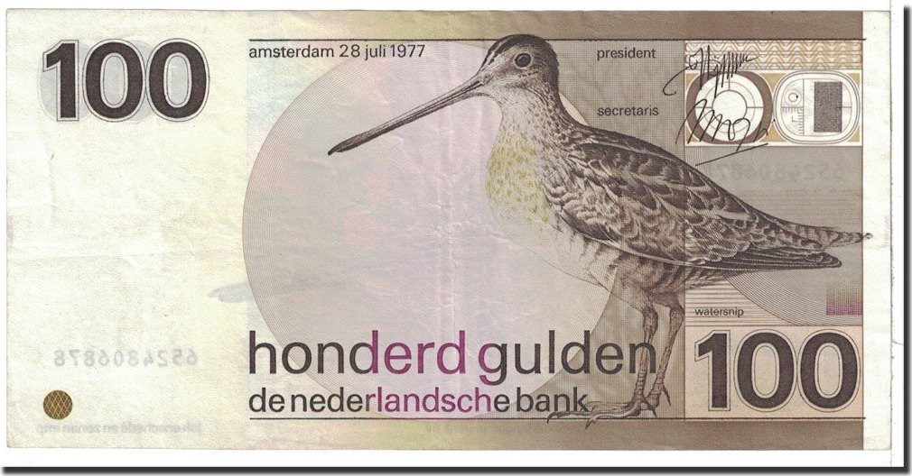 Netherlands 100 Gulden 1977 Banknote, 1977-07-28, KM:97a AU(55-58