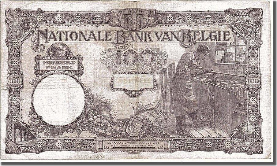 Vintage Belgium 100 Francs bond The Autobus Belges 1924 