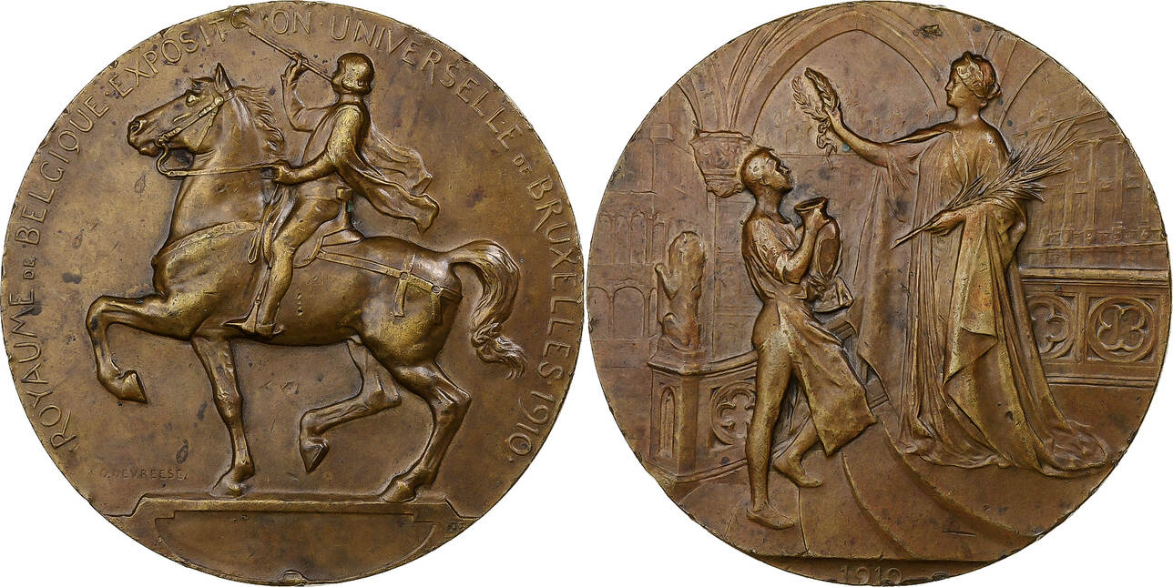 Médaille En Bronze Exposition Universelle Bruxelles 1910 – Royaume De Belgique