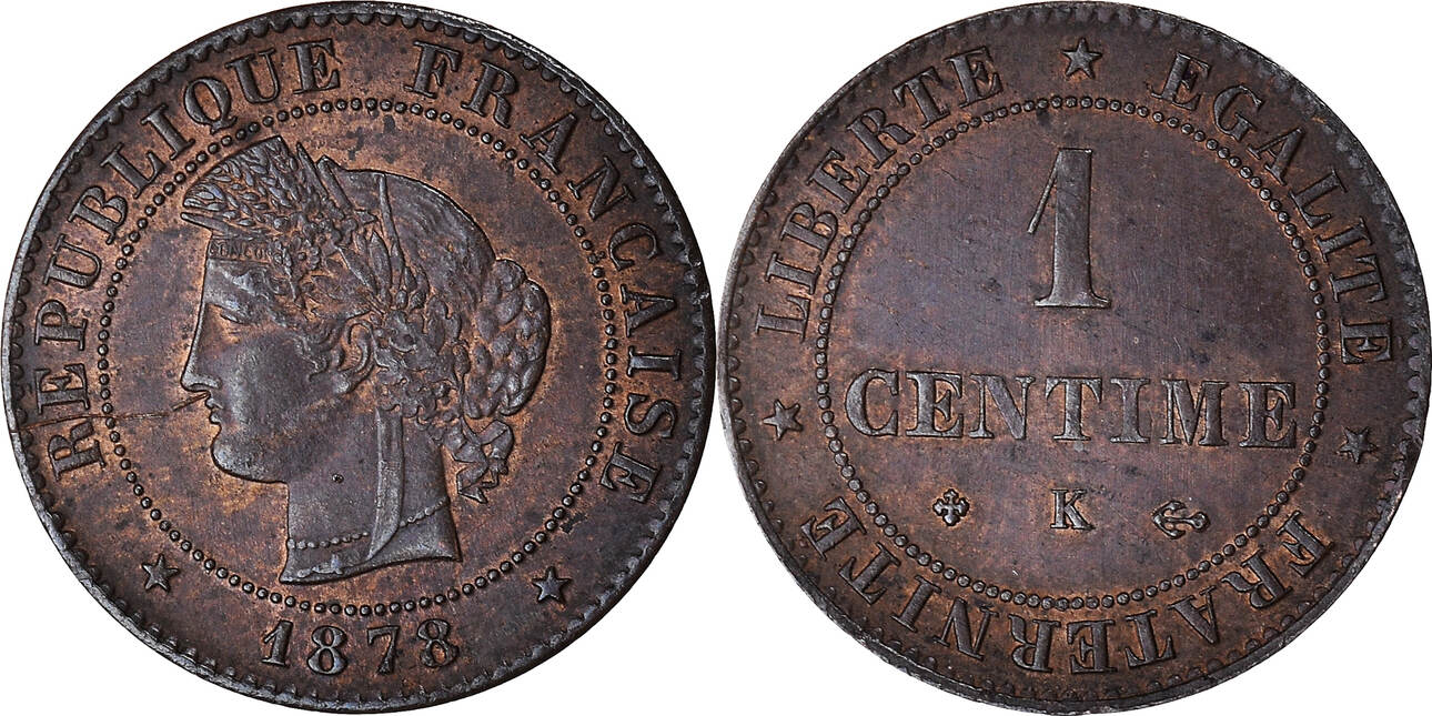 Pièce France 2 centimes Cérès - Troisième République - 1878 A