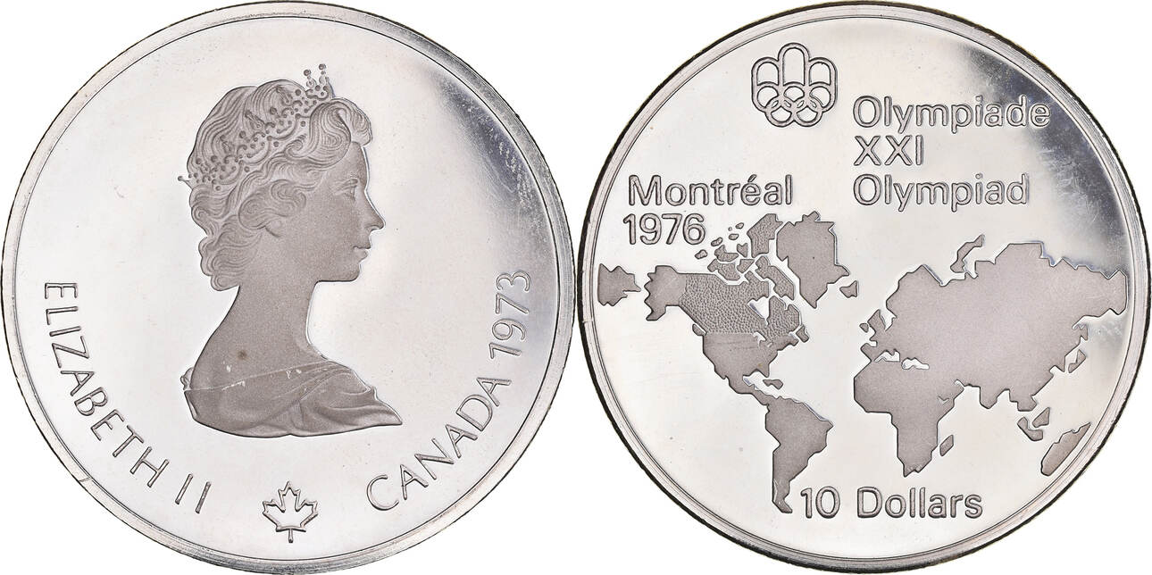 Canada 10 Dollars 1976 Ottawa Coin, Elizabeth II, Montréal XXI