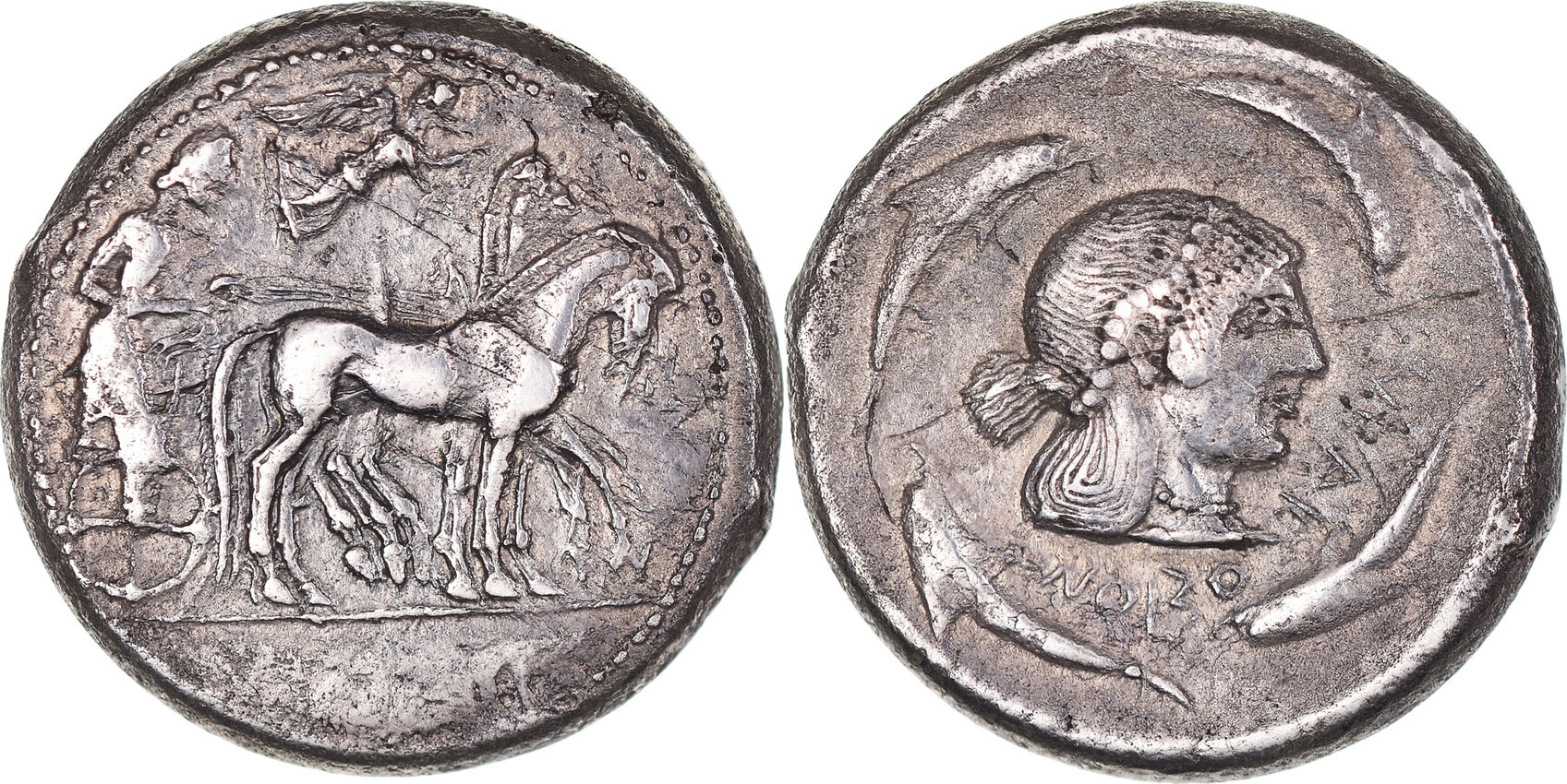 Tetradrachm 495-479 BC Syracuse Coin, Sicily, Syracuse, Silver, HGC:2 ...