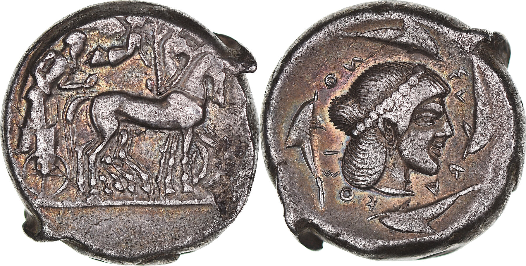 Tetradrachm 475 470 bc syracuse coin sicily hieron i syracuse
