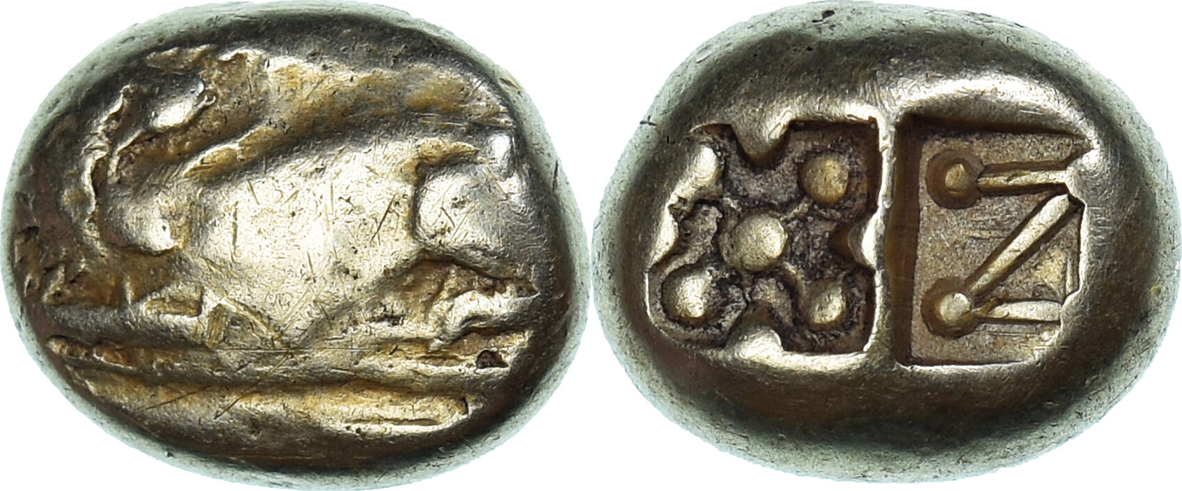 1/3 Stater ca. 600-546 BC Miletos Coin, Ionia, Miletos, Electrum VF(30-35)  | MA-Shops