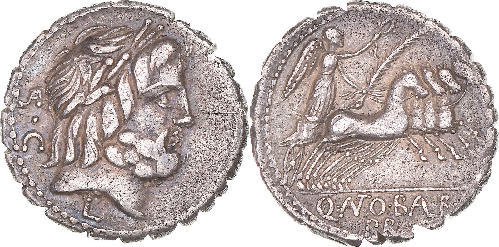 Denarius 8382 BC Rome Coin, Antonia, Rome, Silver, Crawford364/1b EF