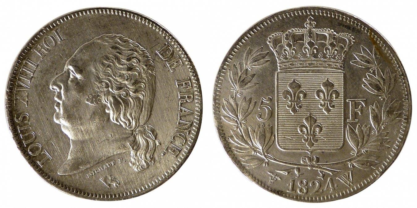 Бывшая французская монета. W Coins.