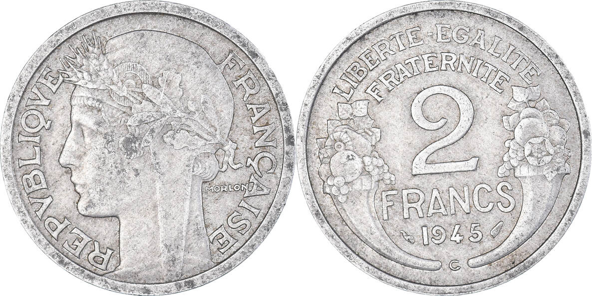 France 2 Francs 1945 Coin MA Shops france-2-francs-1945-coin-ma-shops